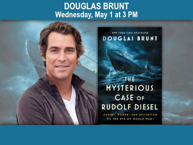 Douglas Brunt. Wednesday, May 1 at 3 PM.